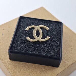 Vintage CHANEL tie tack lapel pin gold men’s jewelry women's black dress